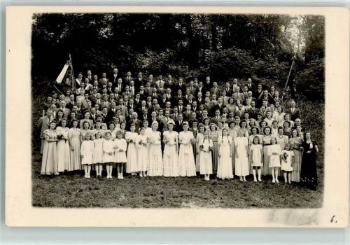 69198 W6905 Schriesheim Gebrauchsspuren Gruppenfoto 50 Jahre MGV
