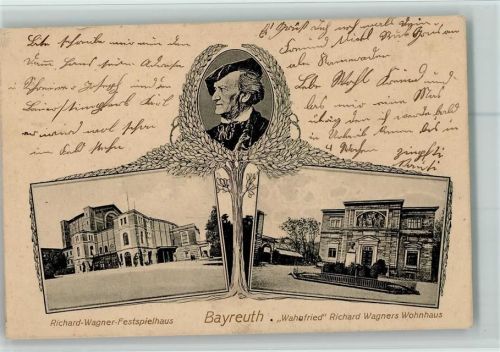 Bayreuth Richard Wagner Festspielhaus Wahnfied Feldpoststempel