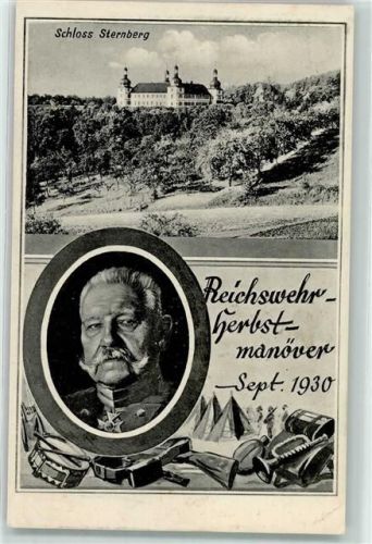 Reichswehr Herbstmanöver 1930 Hindenburg AK