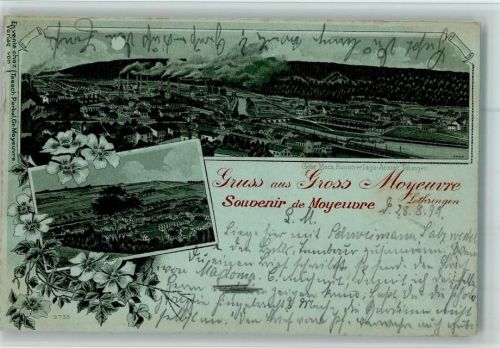 Moyeuvre-Grande 1899 Gruss aus - qualmende Schornsteine AK
