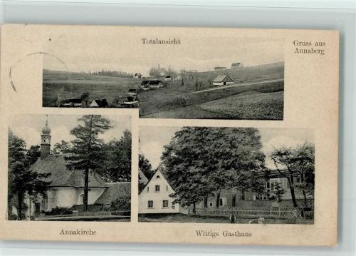 99976 O5701 Annaberg b Mühlhausen, Thür 1906 - Annakirche, Wittigs Gasthaus AK