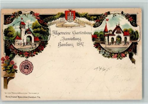 Hamburg 1897 Offizielle Karte Nr. 8 AK