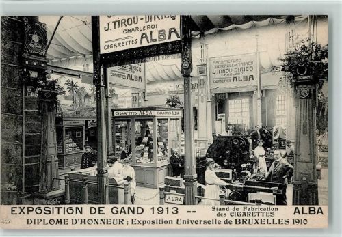 Exposition de Gand 1913 - Stand Zigaretten ALBA Zigarette