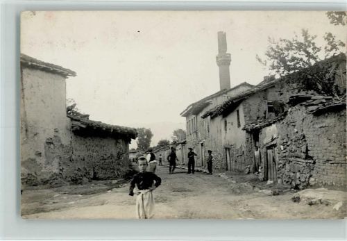 Skopje 1916 WK I Balkan Krieg - Straßenbild
