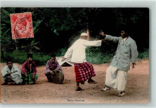 1914 Britische Kolonie - Volkstypen - Malay Dancing
