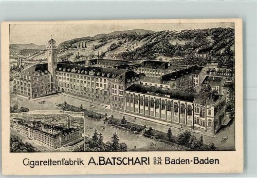 Baden-Baden 1916 Fabrik A. Batschari Ferderzeichnung