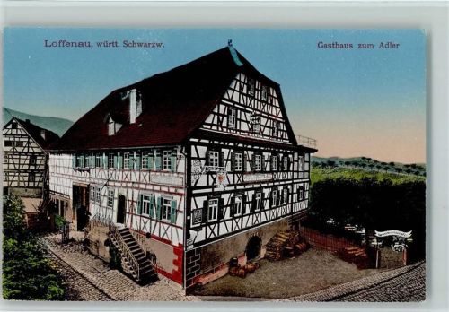 Loffenau 1913 Gasthaus zum Adler AK