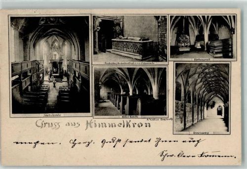 Himmelkron 1908 Stiftskirche Ritter Kapelle Fürstengruft Kreuzgang Sarkopharg der beiden Grafen von Orlamünde