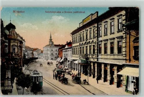 Miskolc - Szechenyi Straße Hotel Krone Straßenbahn