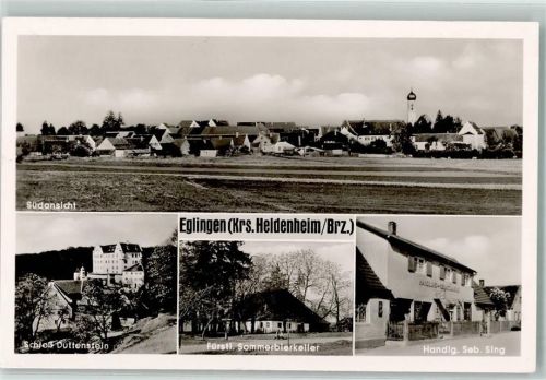 Eglingen Schloss Duttenstein Fürstl. Sommerbierkeller Handlung Seb. Sing Landpost