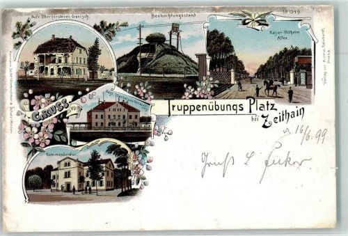 Zeithain 1899 Truppenübungsplatz Kommandatur Beobachtungsstand Kgl. Garnision Verwaltung Alte Oberförsterei