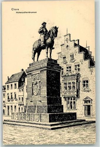 Kleve Hohenzollernbrunnen sign E. Felle