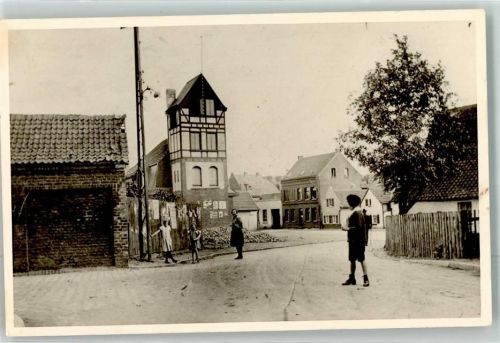 Hürth Dorfstraße Foto AK Ort handschriftlich