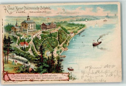 Holsteinische Schweiz 1900 Hotels Dampfer