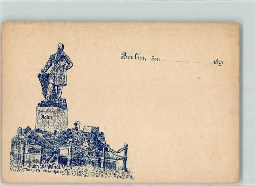Neukölln Jahn-Denkmal Turnplatz Hasenhaide 1892-1895 Vorläufer