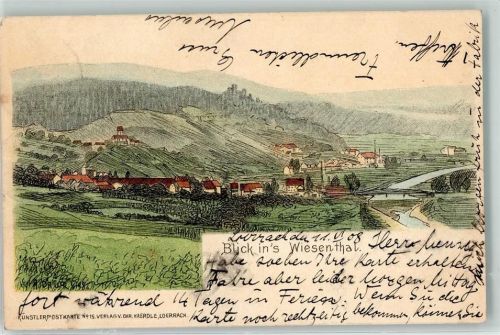 Lörrach 1903 Ort lt. Stempel Wiesenthal