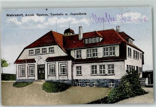 Wehrsdorf Amtsh. Bautzen Turnhalle mit Jugendheim