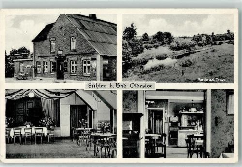 Sühlen Gasthaus zur scharfen Ecke Bad Oldesloe Gastraum Trave