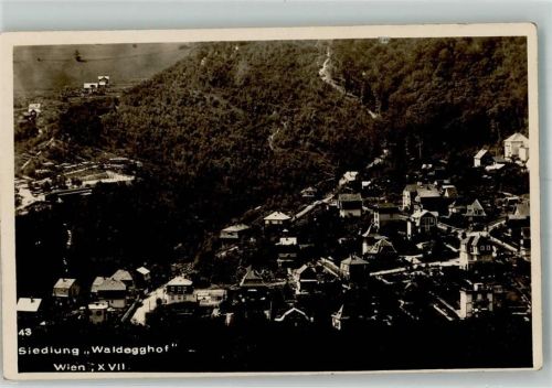 Wien 1930 Fliegeraufnahme Siedlung Waldegghof
