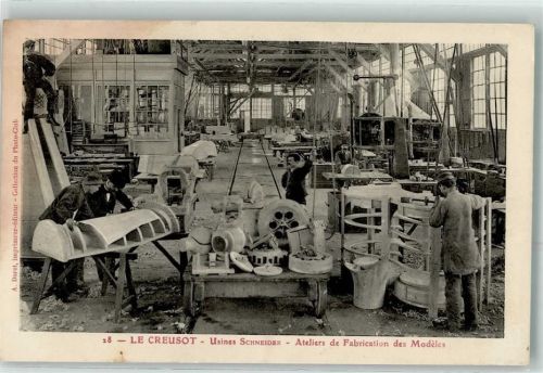 Le Creusot Fabrik Schneider Ateliers Fabrikation von Modellen