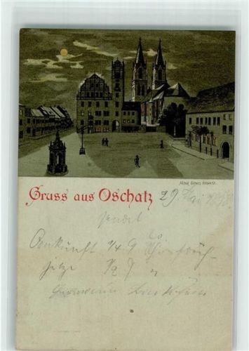Oschatz 1898 Marktplatz