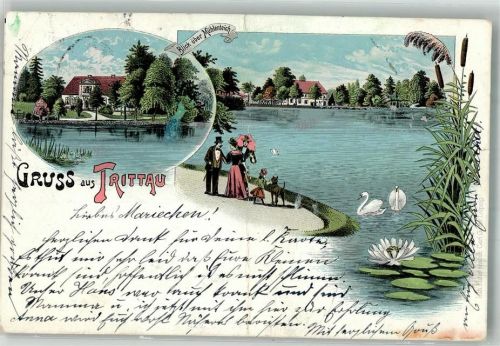 Trittau 1900 Mühenleich Lithographie