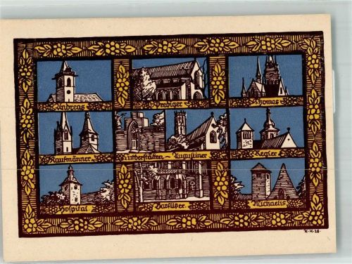 Erfurt 1925 Festkarte 400 jähr. Einführung der Reformation