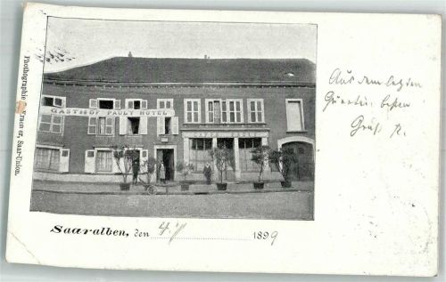 Sarralbe 1899 Hotel Gasthaus Pauly Adelskorrespondenz