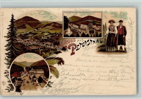 Bad Peterstal-Griesbach 1898 schöne Litho AK