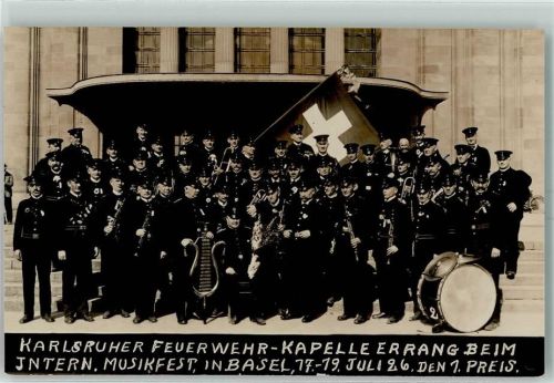Karlsruhe Kapelle errang beim Musikfest in Basel den 1. Preis 1926