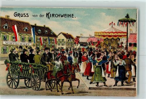 Gruss aus Kirchweihe Karussell Verlag S. Stern Nr. 5919 AK