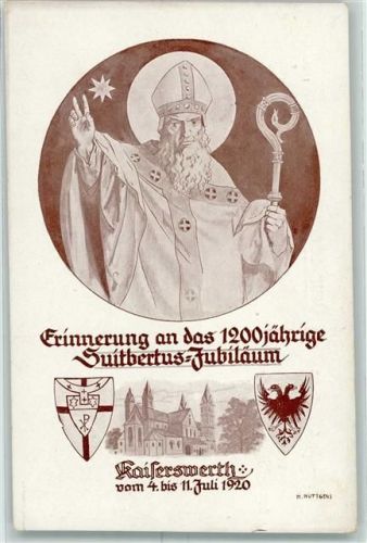 Kaiserswerth 1920 Erinnerung 1200jähr. Suitbertus Jubiläum Wappen