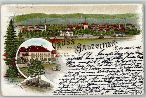 Salzgitter 1897 Hotel Zum Ratskeller Sieges-Denkmal