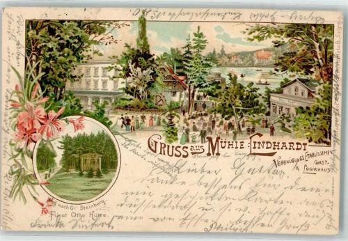 Lindhardt 1899 Gasthaus Mühle Weg nach Gr. Steinberg Fürst Otto Hütte