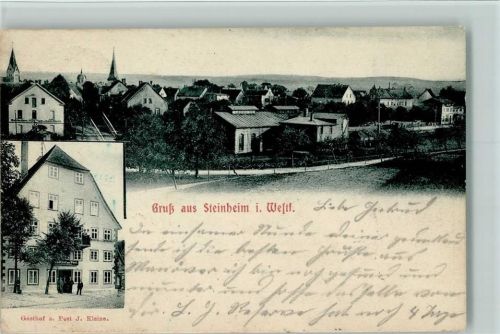 Steinheim 1905 Gasthof zur Post , gute Erhaltung AK