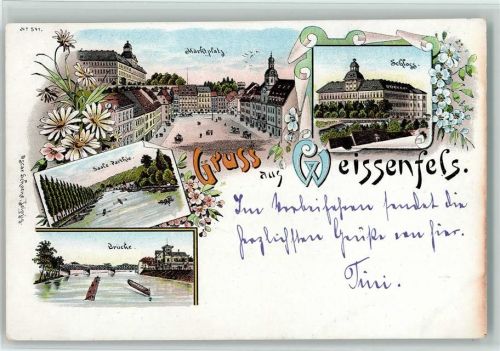 Weißenfels Marktplatz Schloss Saale-Partie Brücke