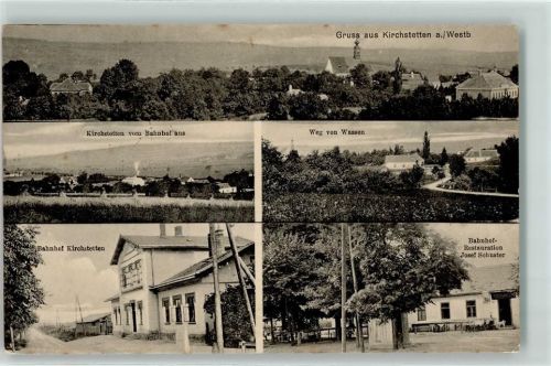 Kirchstetten 1915 Bahnhof Weg von Waasen Bahnhofsgasthaus