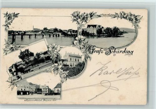 Schärding Innere Stadt 1897 gute Erhaltung AK