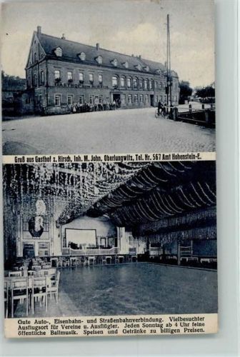 Oberlungwitz 1927 Gasthof zum Hirsch, Saal mit Bühne