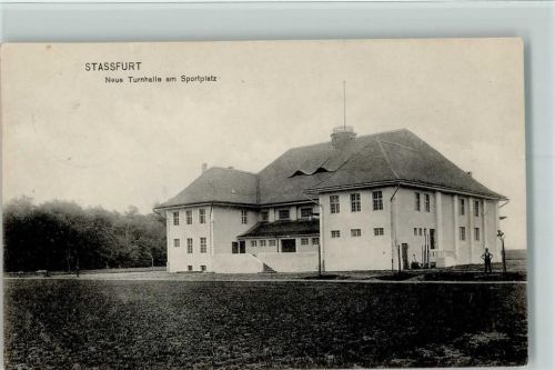 Staßfurt 1913 Turnhalle am Sportplatz AK