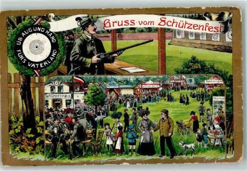 Zerbst 1912 Schützenfest Schießstand Zielscheibe Schützenhaus Festgelände Hund Ort handschriftlich