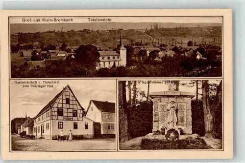 Kleinbrembach Gasthaus zum Thüringer Hof Kriegerdenkmal