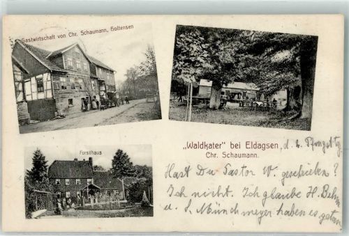 Eldagsen 1911 Gasthaus Waldkater von Chr. Schaumann Forsthaus