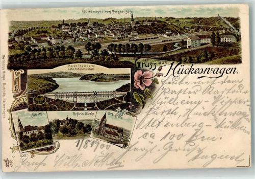 Hückeswagen 1900 Bever Talsperre Schloss Reform. Kirche Kath. Kirche Ottmar Zieher