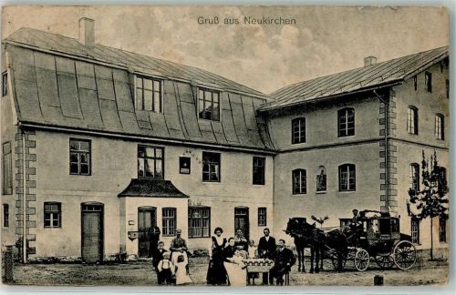 Neukirchen 1915 Postkutsche Foto AK