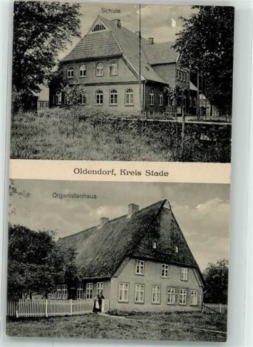 21726 W2164 Oldendorf , Kr Stade 1914 - Organistenhaus Schule
