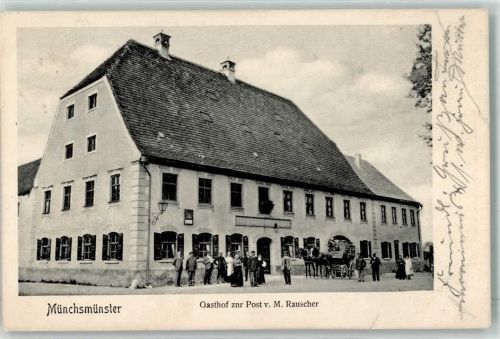Münchsmünster 1911 Gasthaus zur Post Kutsche