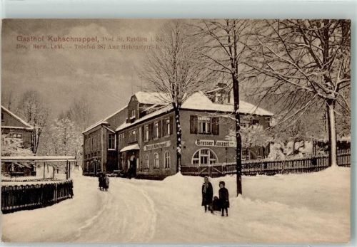 St. Egidien Gasthaus Kuhschnappel Kinderrodelschlitten Winter