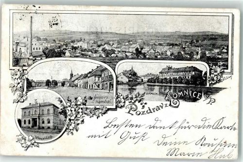 Lomnice nad Luznici 1898 Husovo namesti Telecvicna Zamek