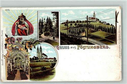 Pöstlingberg 1907 Eisenbahn Gnadenbild Wallfahrtskirche